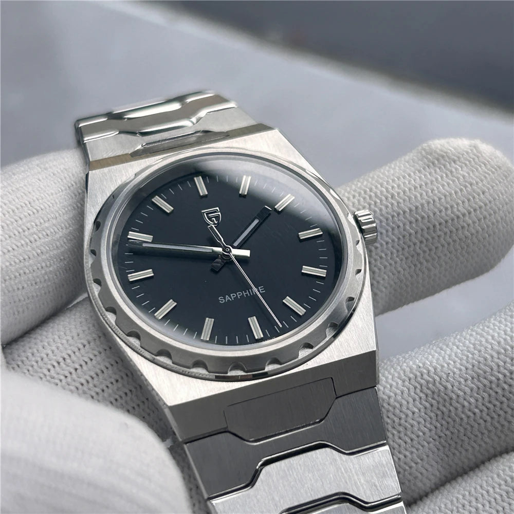 2025 V2 PAGANI DESIGN 222 men's Quartz Watch VJ21 37MM Sapphire Stainless steel Waterproof luminous Watches for men PDYS020