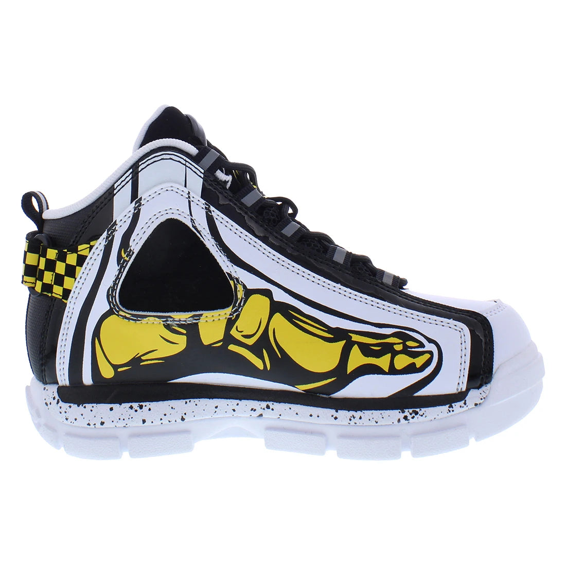 Fila Grant Hill 2 Racing Boys Shoes Color: White/Yellow/Black  100% Authentic
