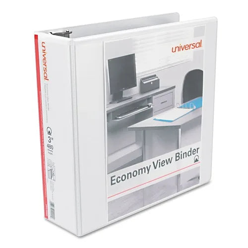 White 3-Ring Round View Binder Universal Economy 3-Inch Capacity 11.7-Inch X 8.5-Inch Size 3-Inch Diameter 1 Year Warranty