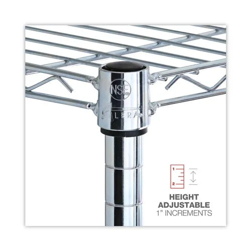 Alera ALESW833614SR 36 In. X 14 In. X 36 In. 3-Shelf Residential Wire Shelving Silver Standing Type Installation
