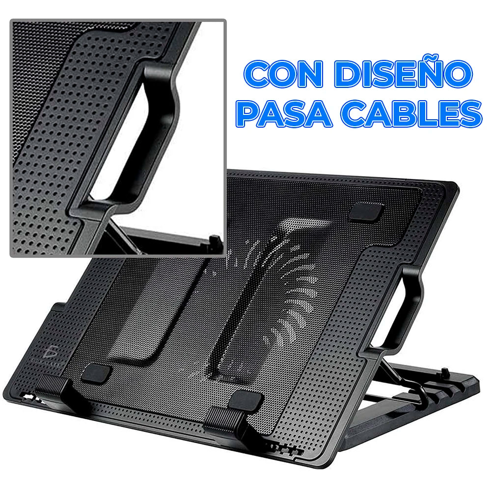 ELEGATE Plastic Laptop Cooling Fan Pad with Liquid Cooling for 24-inch Laptops 5 Positions