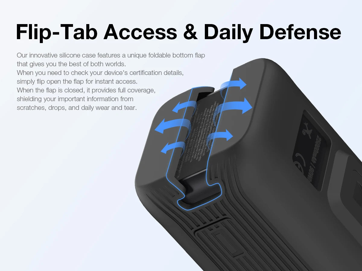 Silicone Case for Anker Zolo 25000mAh 165W Power Bank Portable Charger Protective Case Travel Carrying Case TF/SIM storage Bag