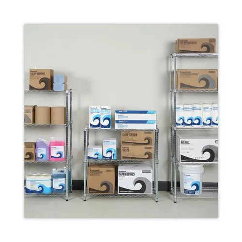 Alera ALESW833614SR 36 In. X 14 In. X 36 In. 3-Shelf Residential Wire Shelving Silver Standing Type Installation