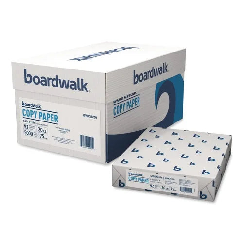 Boardwalk 8.5 بوصة × 11 بوصة، وزن 20 رطلاً، ورق نسخ أبيض ساطع 92 - موديل BWKN21200PLT - رمز المخزون 21200PLT - 1 - لوح