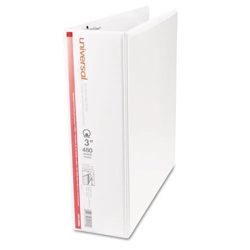 White 3-Ring Round View Binder Universal Economy 3-Inch Capacity 11.7-Inch X 8.5-Inch Size 3-Inch Diameter 1 Year Warranty