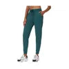 For Joelle Jogger Women's Active Pants Emerald Green Canvas Flare Wide Leg Elastic Waist Breathable Ankle-Length Spring Office