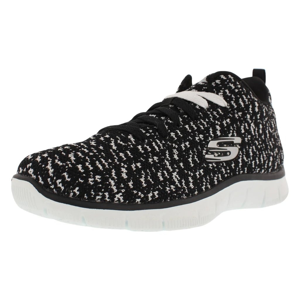 Skechers Women's Connections Running Shoes Black/White Color | 100% Authentic