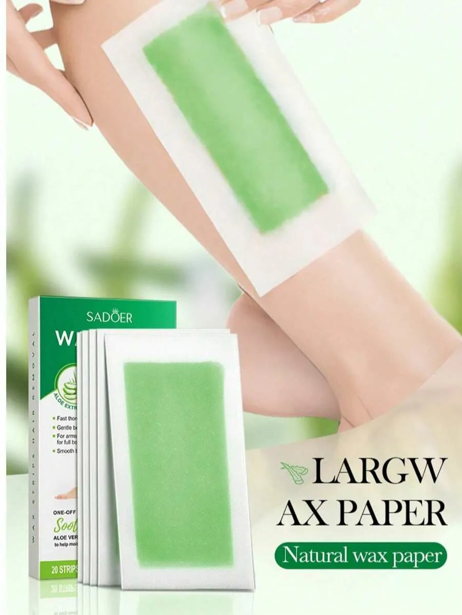 stick Professional Hair Removal Wax Strips for Summer Depilation Double Sided Cold Wax Paper for Leg Body Face Useful