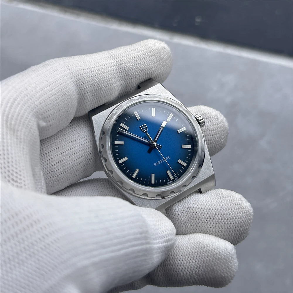 2025 V2 PAGANI DESIGN 222 men's Quartz Watch VJ21 37MM Sapphire Stainless steel Waterproof luminous Watches for men PDYS020