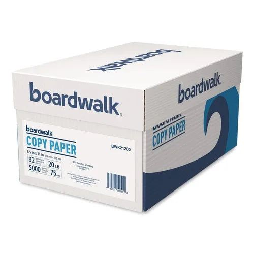 Boardwalk 8.5 بوصة × 11 بوصة، وزن 20 رطلاً، ورق نسخ أبيض ساطع 92 - موديل BWKN21200PLT - رمز المخزون 21200PLT - 1 - لوح
