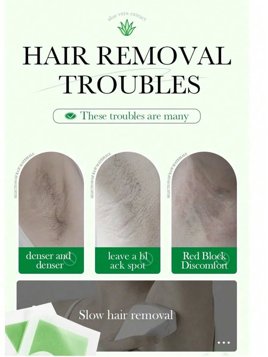 stick Professional Hair Removal Wax Strips for Summer Depilation Double Sided Cold Wax Paper for Leg Body Face Useful