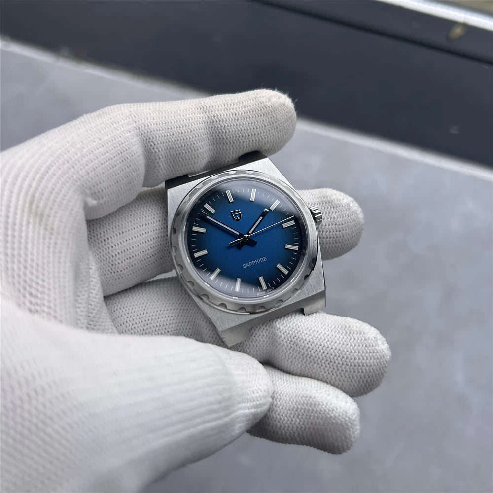 2025 V2 PAGANI DESIGN 222 men's Quartz Watch VJ21 37MM Sapphire Stainless steel Waterproof luminous Watches for men PDYS020