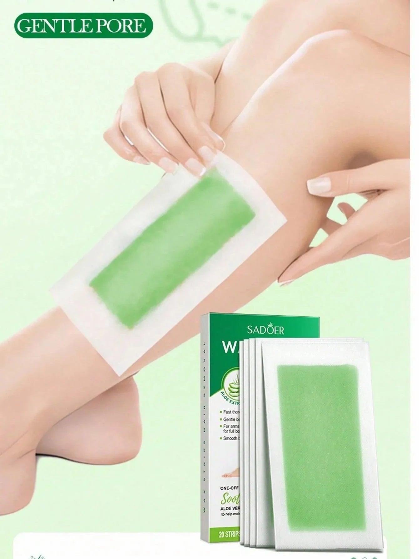 stick Professional Hair Removal Wax Strips for Summer Depilation Double Sided Cold Wax Paper for Leg Body Face Useful