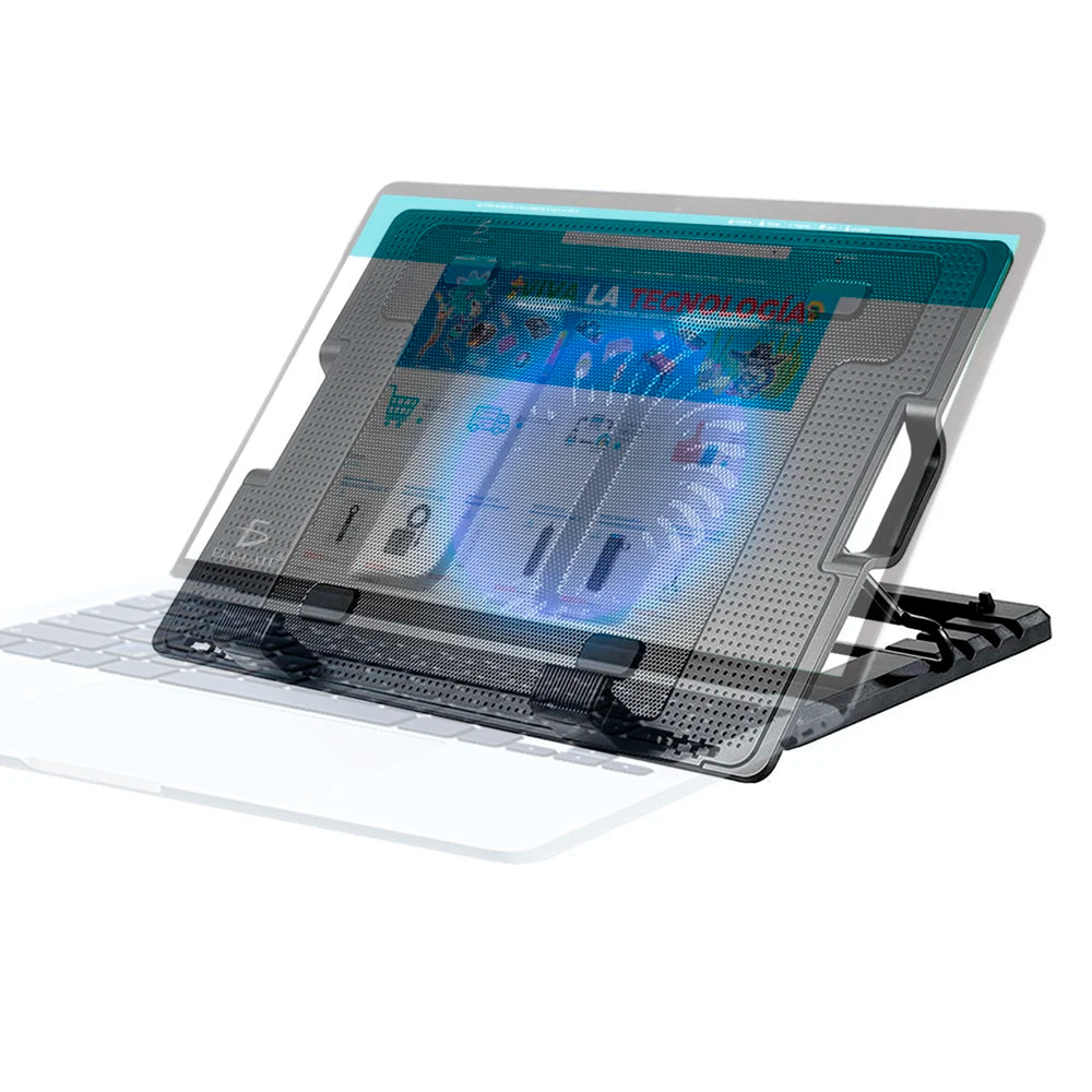 ELEGATE Plastic Laptop Cooling Fan Pad with Liquid Cooling for 24-inch Laptops 5 Positions