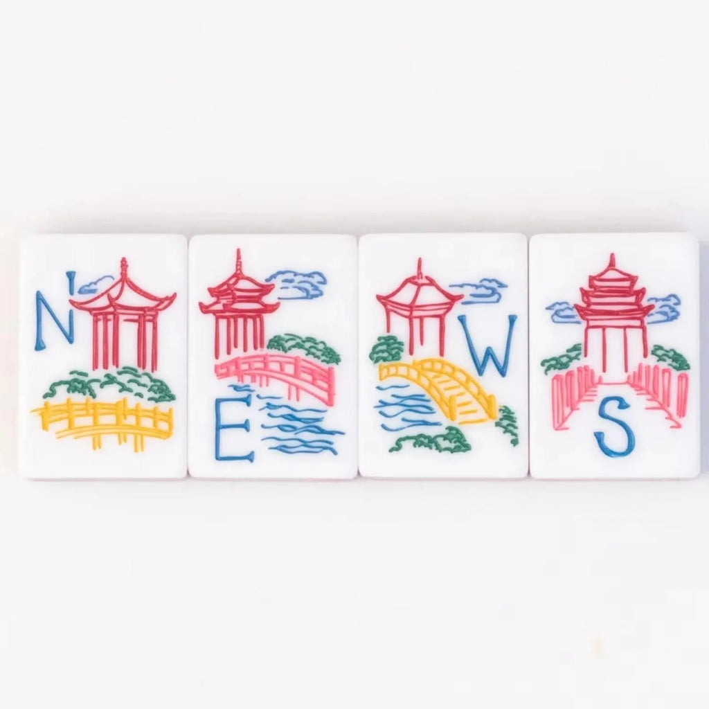 In Stock Beach Supplies New Mini Travel 3 Layer Engraved Acrylic Luxury 160 Emerald Green Set America Mahjong Tiles