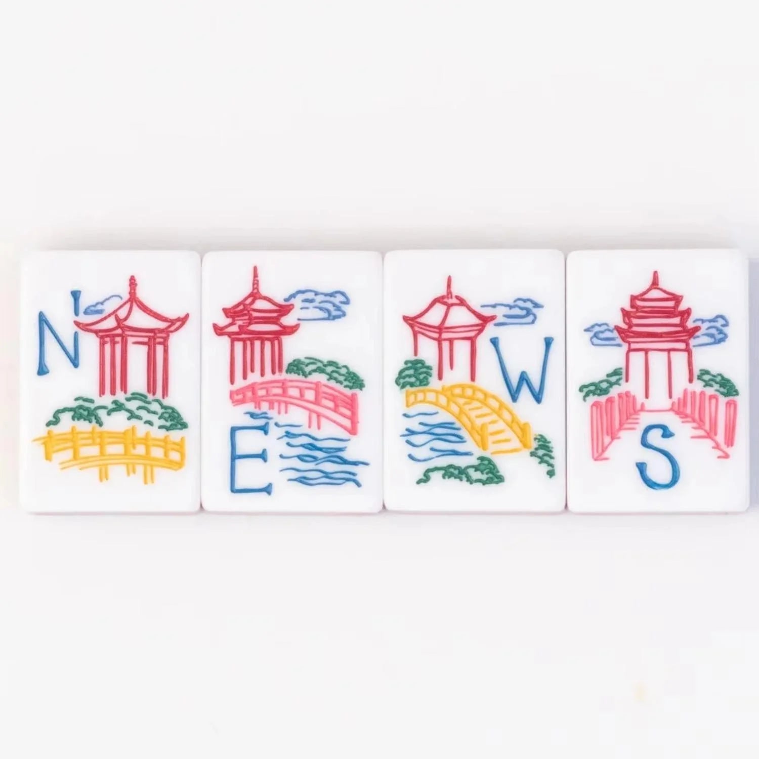 In Stock Beach Supplies New Mini Travel 3 Layer Engraved Acrylic Luxury 160 Emerald Green Set America Mahjong Tiles