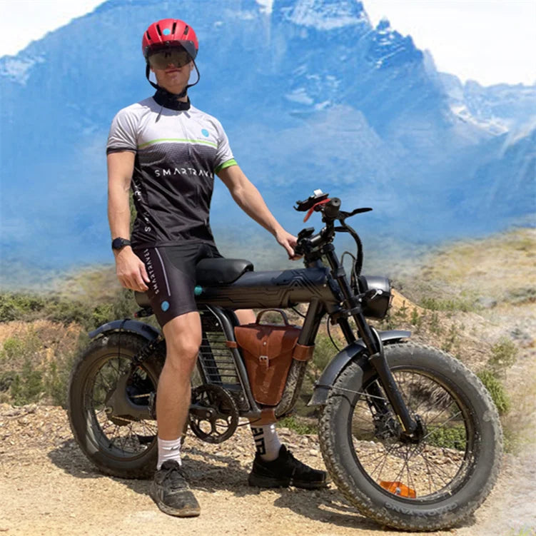 High Powered E Bike 48V 1200W Fat Tire Electric Mountain Bike for Beach Snow Off-road Adventures