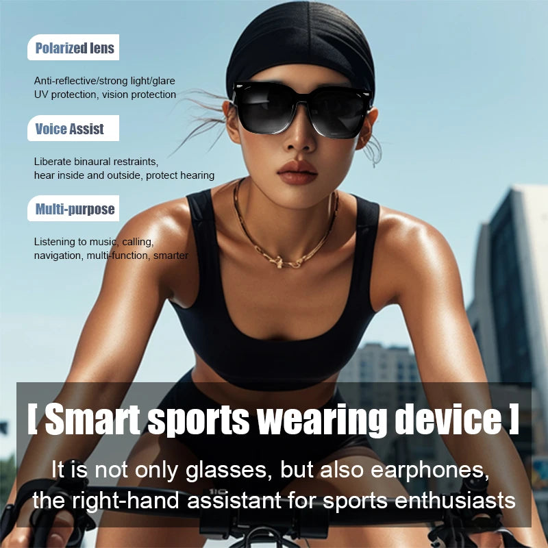 GS01 Music Smart Sunglasses BT Earphone 110mAh UV Protection Polarized Lenses Efficient Sun Protection Smart Wearable Headset
