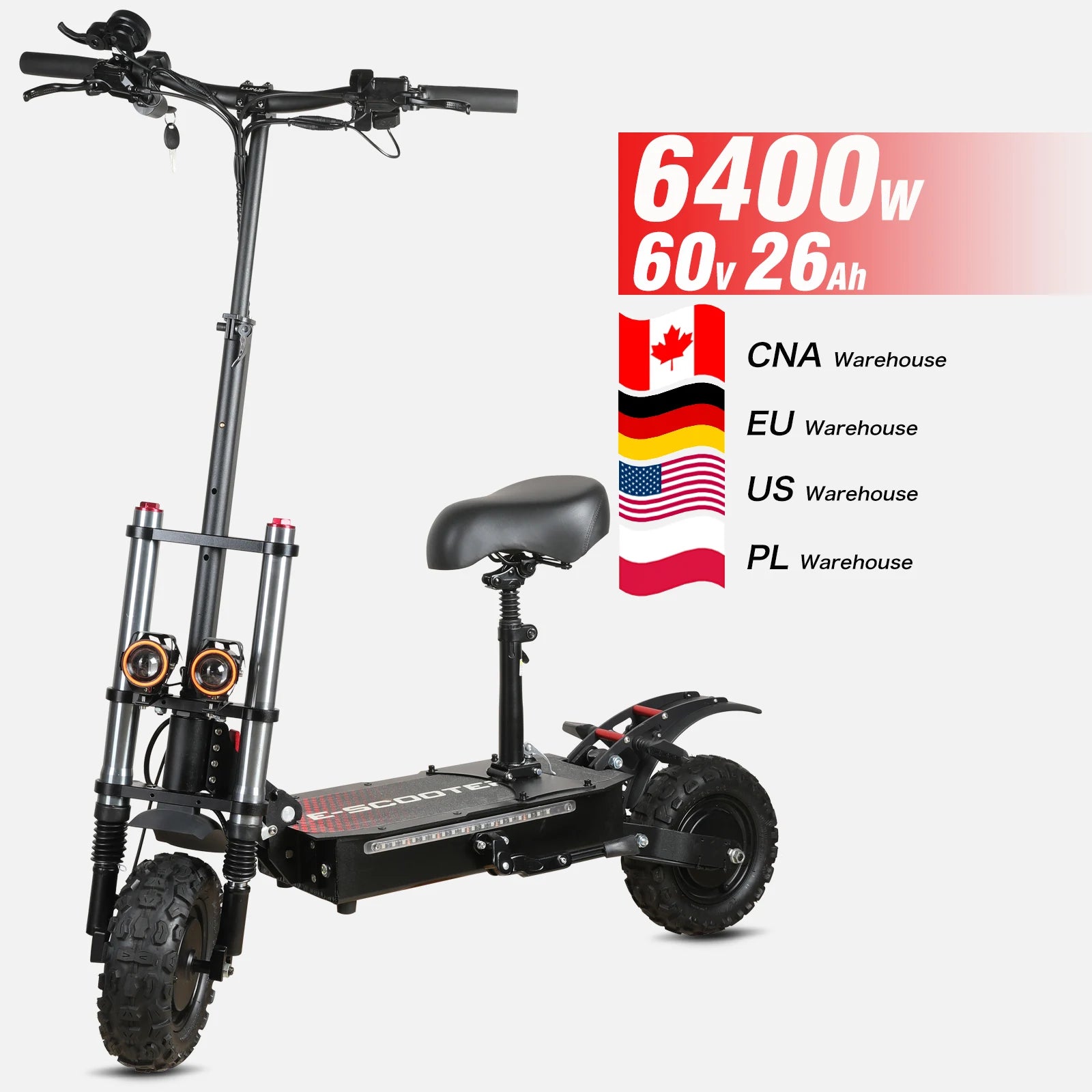 11 Inch 3000W*2 Dual Motor 60V 38Ah Battery Electric Scooter for Adults Scooter Germany