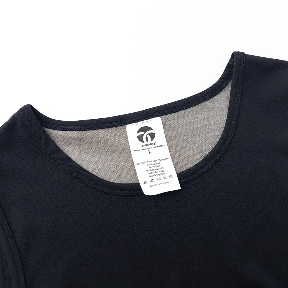 5G Radiation Protection  Silver Cotton EMF Shielding RFID Blocking Tank Top