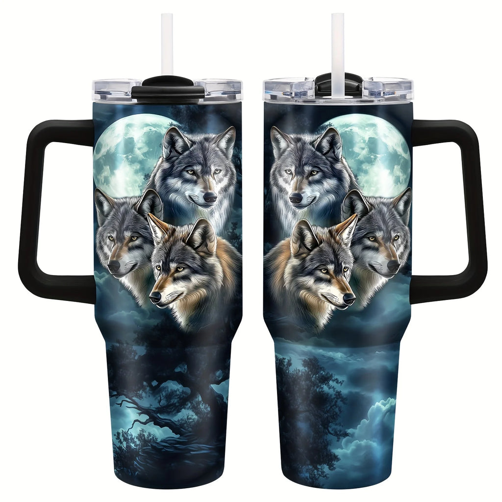 Custom logo 40 oz Stainless Steel Double Wall Vacuum Metal Cup Travel Coffee Mug 40oz Tumbler with Handle