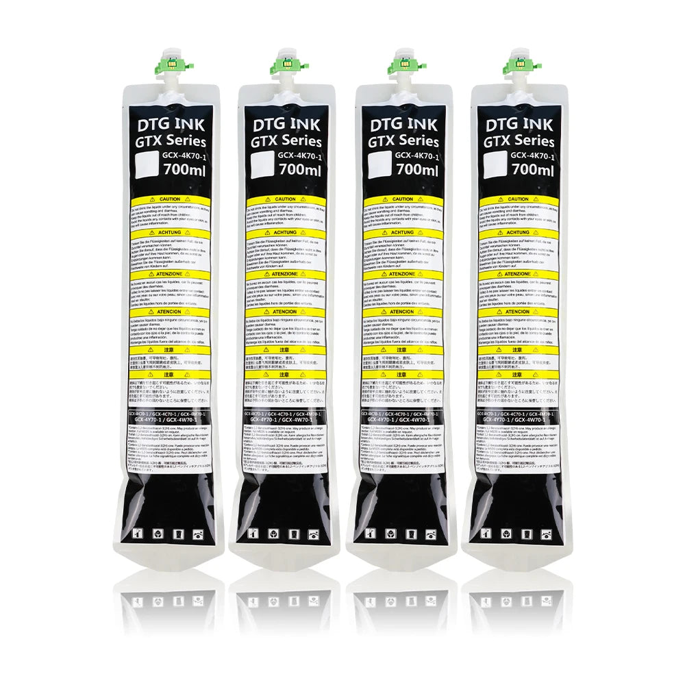 USA Delivery HighSpeed DTG GTX Ink Bag with Chip 5 Color Non Stop Printing for Brother GTX423PRO GTX600 PRO 700ml Per Bag