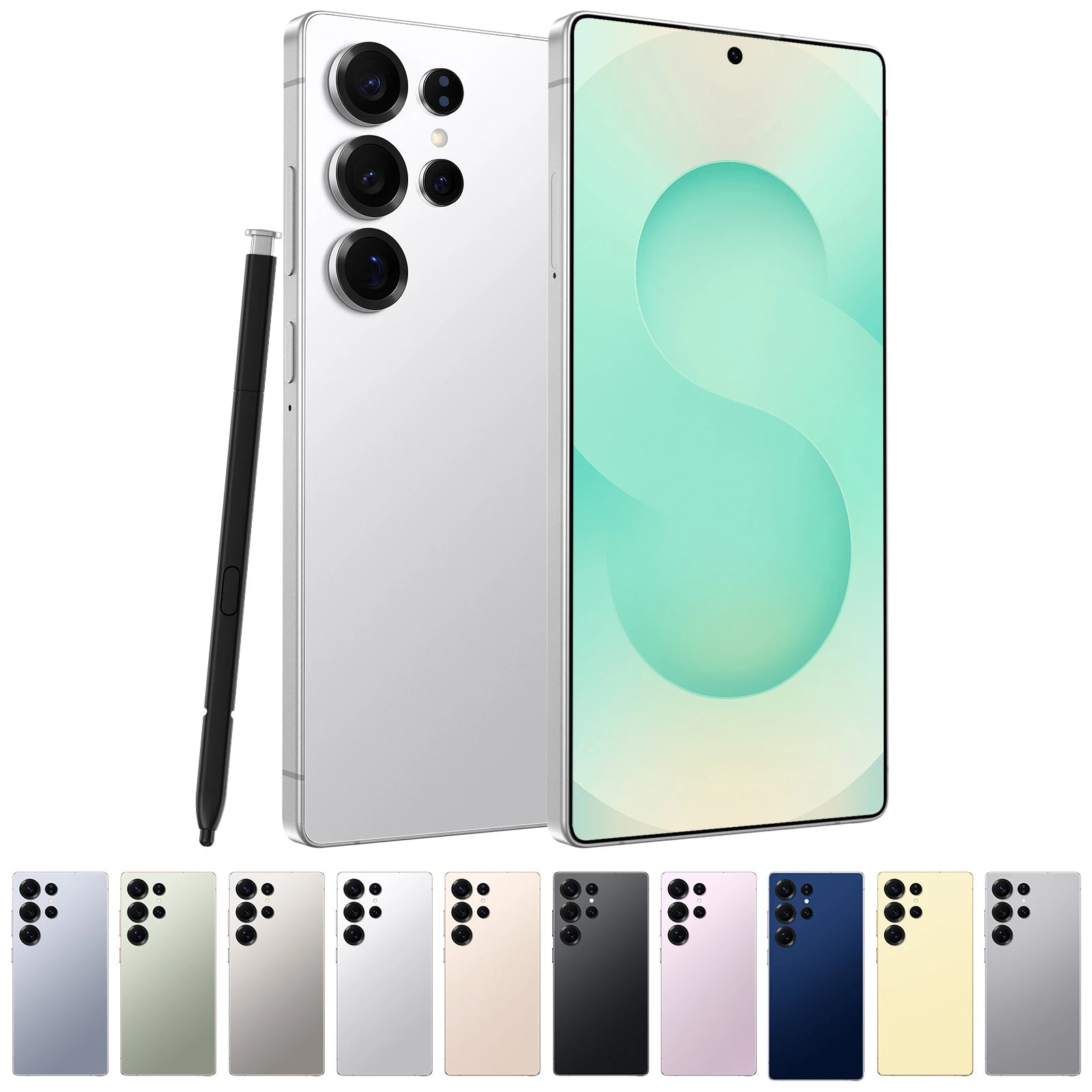 S25Ultra Mobile 100x Digital Zoom 108MP Rear Camera 4K Screen Octa Core 65W for Distant Shooting French Spanish English