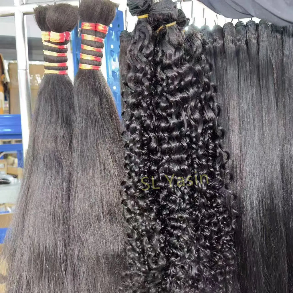 Wholesale 100% Human Hair Curly Cuticle Aligned Hair Weft Bundles Raw Natural Wavy Hair for Women