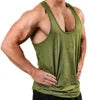 EVertop Men's Summer H-shaped Back Vest Solid O-Neck Sleeveless tank Top Customizable Print Embroidery Logo Knitted for Sports