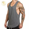 Custom Logo Running Workout Athletic Vest Fitness Wear Men Gym Stringer Muscle Cotton Men's Blank Sports Oversized Tank Tops