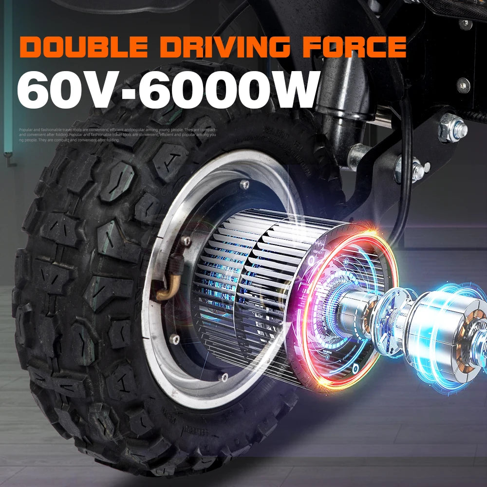 11 Inch 3000W*2 Dual Motor 60V 38Ah Battery Electric Scooter for Adults Scooter Germany