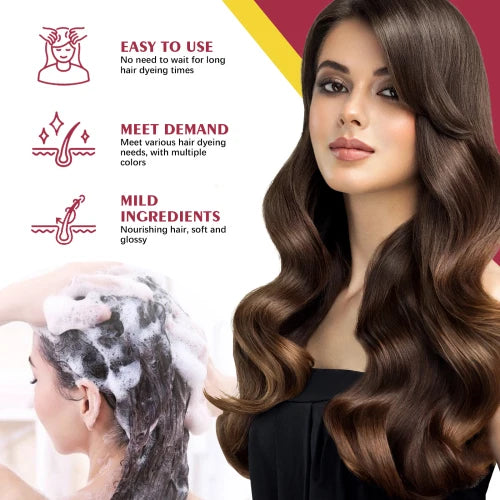 EELHOE Hair Darkening Dyeing Shampoo (Purple) Is Gentle Non-Irritating  Moisturizing The Scalp And Easy To