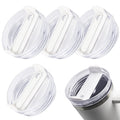 4 Pack Tumbler Lid Replacement for 40 oz Stanley Cup, Spill Proof Clear Replacement Lids Fit for Stanley Travel Tumbler
