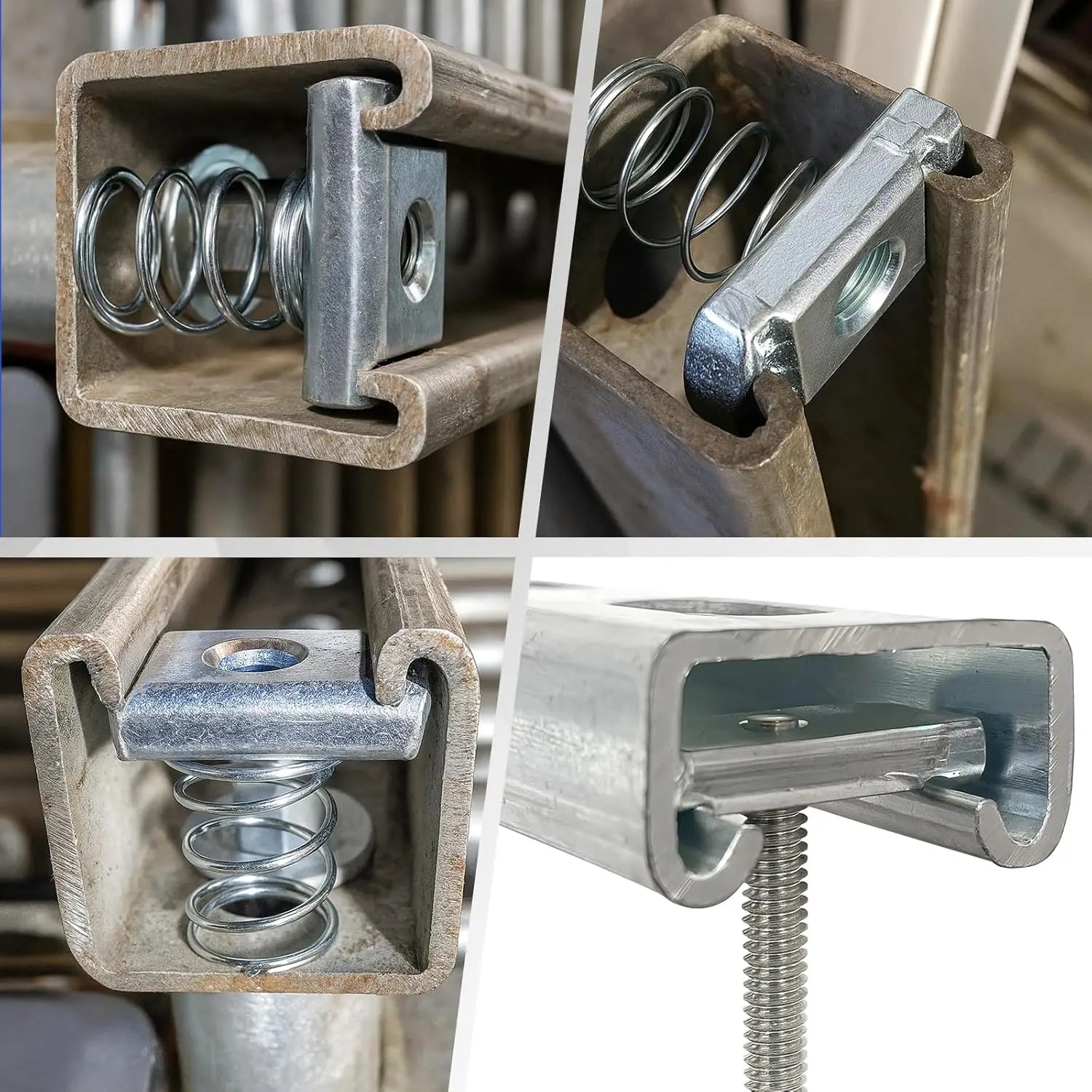 MISA CLASS 4 Swaged Channel Nuts 1/2 in Zinc Plated for Strut Channel Construction Fasteners