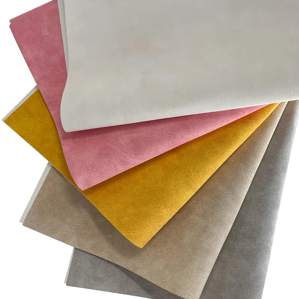 15PCS Solid Color Soft Artificial Leather A4 (21cmX30cm) Suitable for Interior Decoration, DIY Crafts and Clothing Wallets