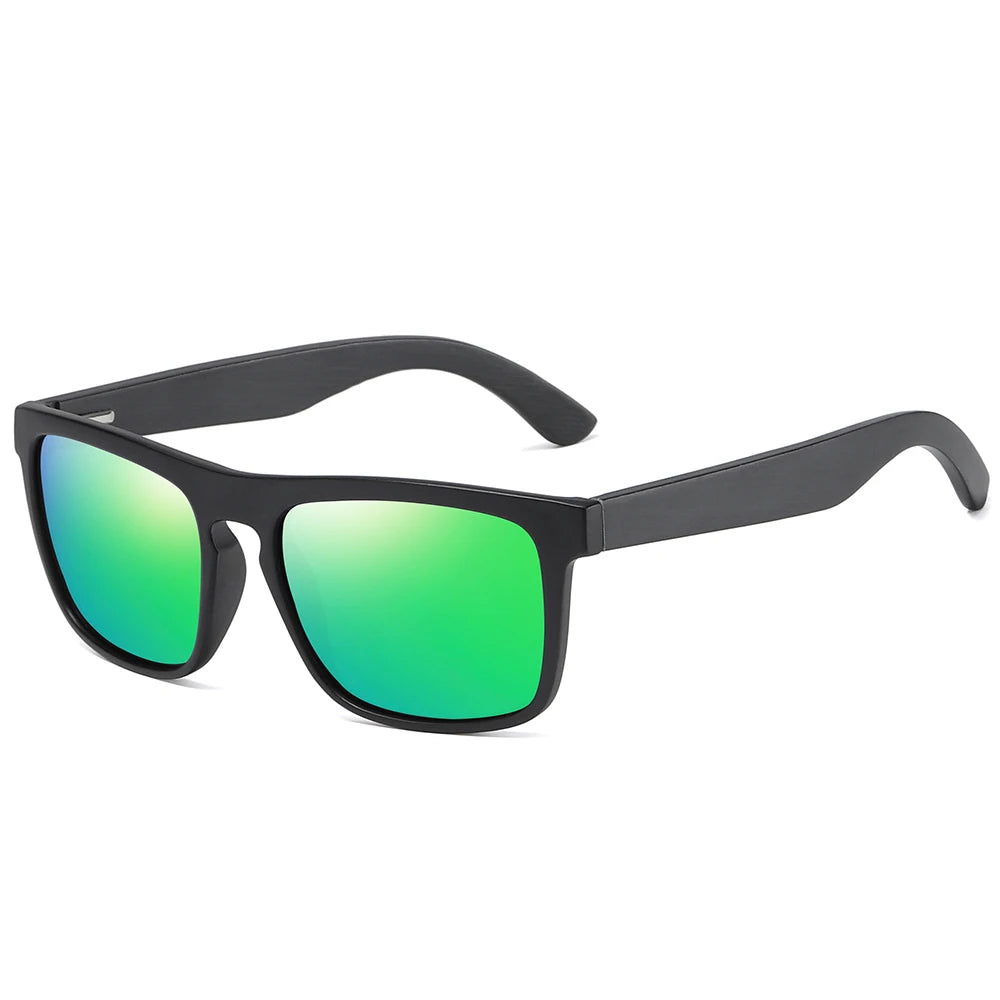 GM New Arrivals Black Wooden Polarized Sunglasses for Men Bamboo Sunglasses Red UV400 Lenses Fashion Driving Shades carton S5523