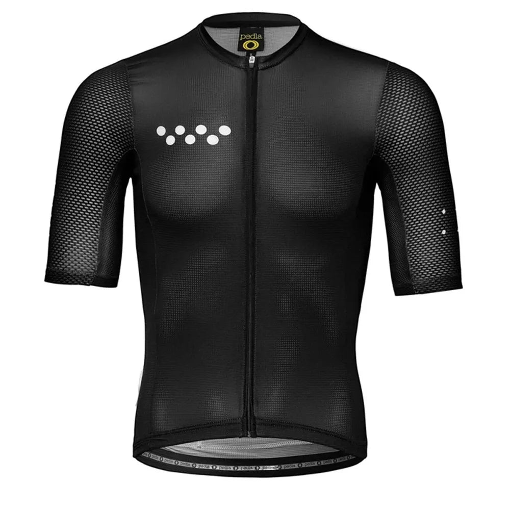 The pedla 2021 Summer Men's New Arrivals Short Sleeve Jersey Maillot Shirt Ciclismo Outdoor Quick Dry MTB Sports Triathlon Tops