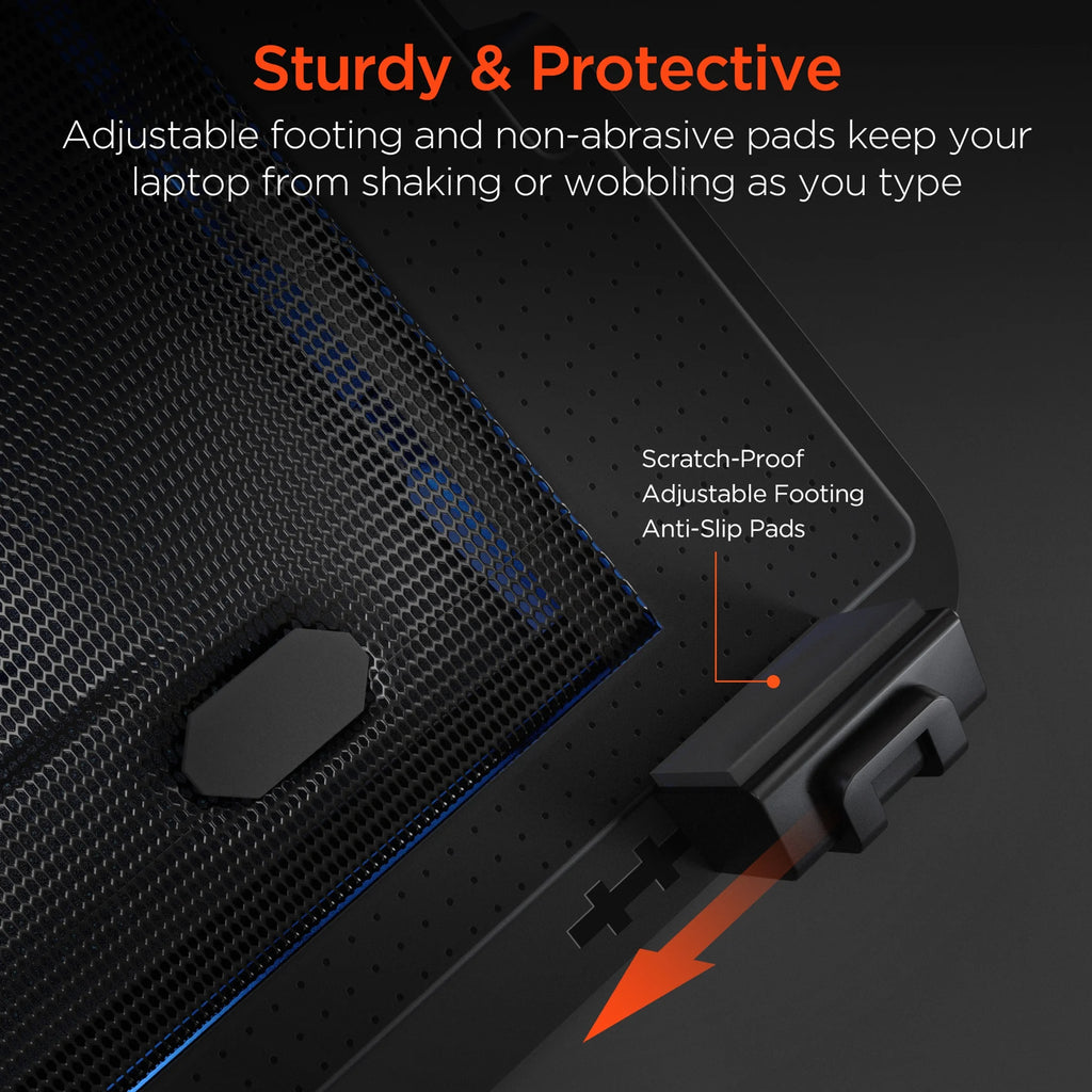 TD HyperGear UpRite Air Portable Laptop Cooling Stand Plastic Air Cooler Fan for Gaming