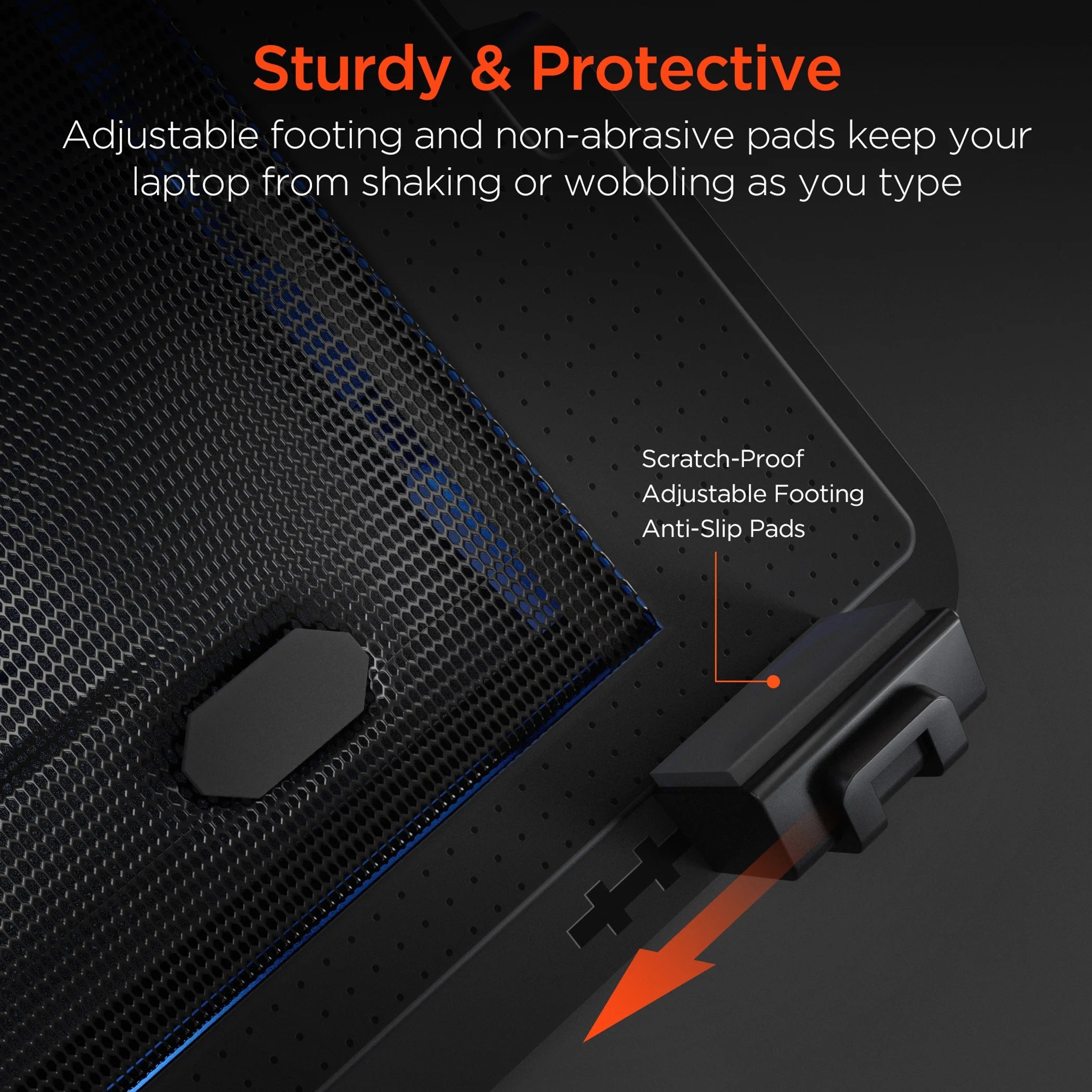 TD HyperGear UpRite Air Portable Laptop Cooling Stand Plastic Air Cooler Fan for Gaming