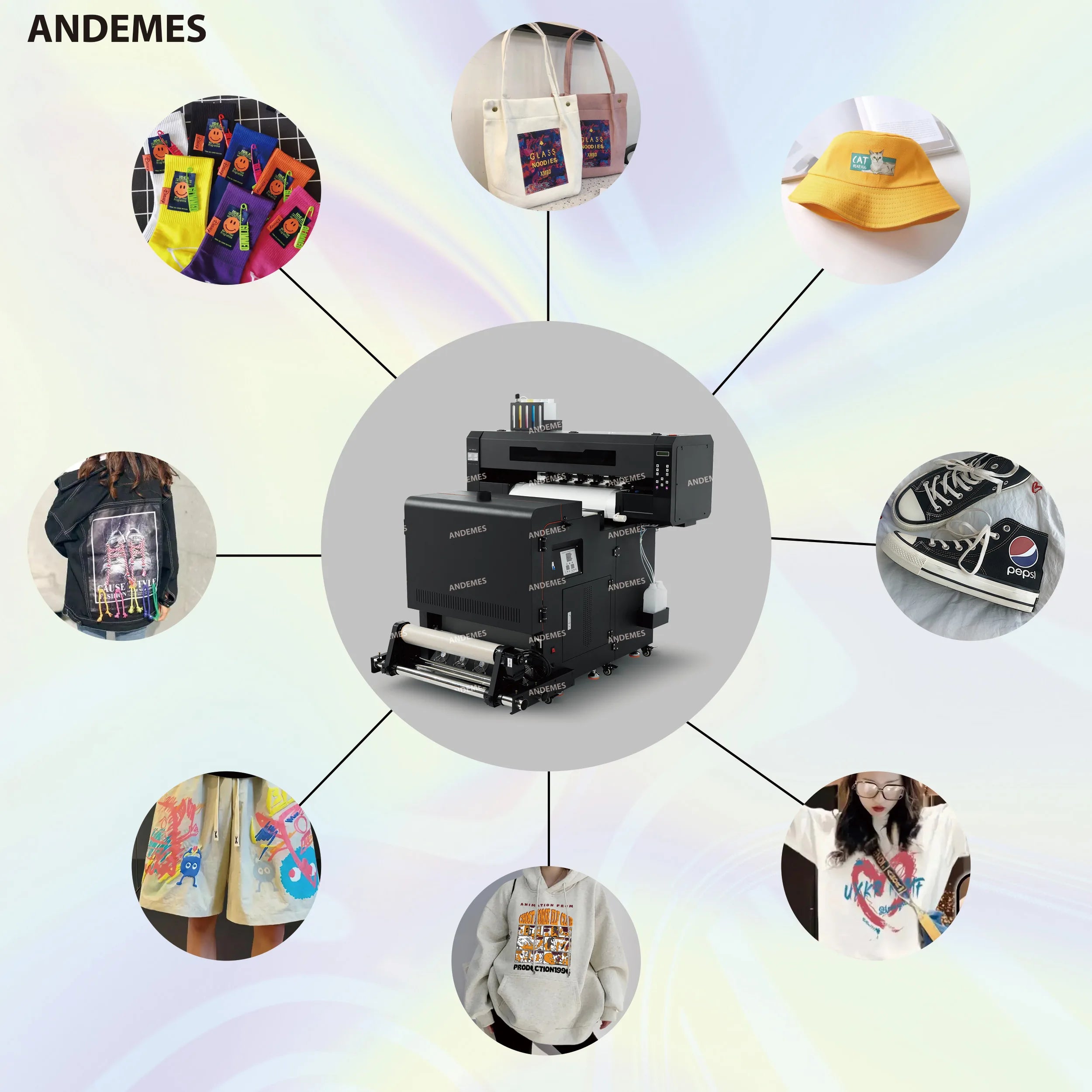 USA Warehouse   60cm Dtf Printer A1 24inch Come with Dual Head I3200 Heads Printing t Shirt