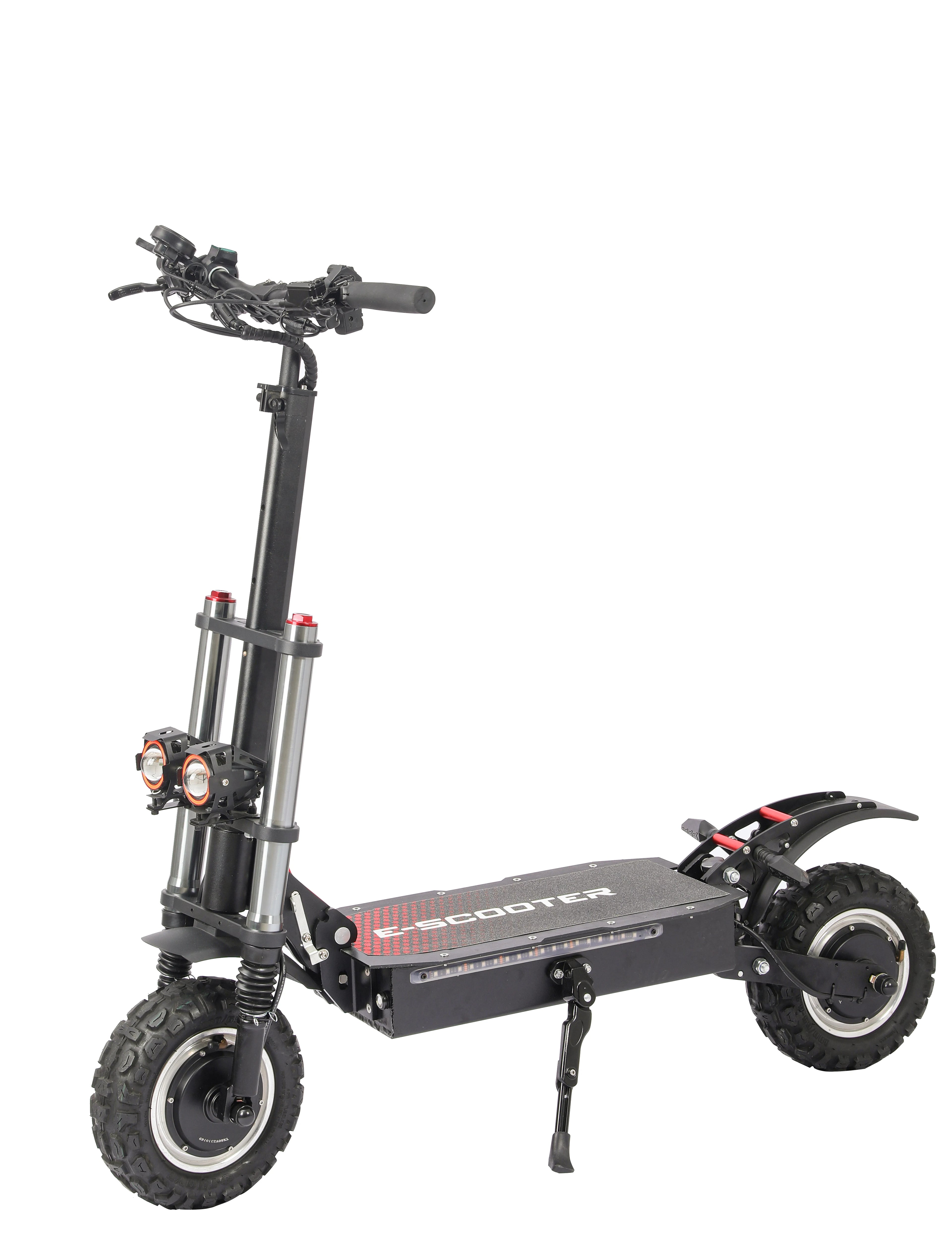 UK CA US Warehouse EScooter 6400W - 90km Max Range, 11" Off-Road Tires, 200kg Load, IPX5 Electric Scooter with Seat