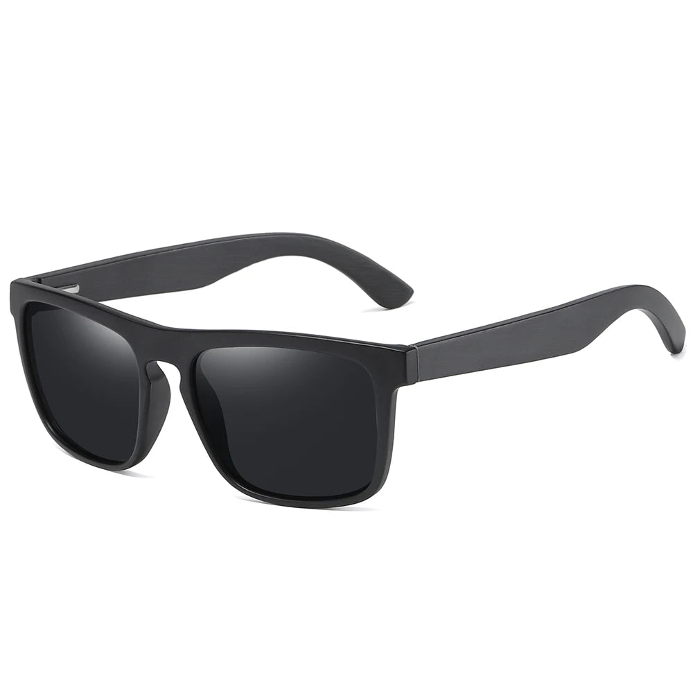 GM New Arrivals Black Wooden Polarized Sunglasses for Men Bamboo Sunglasses Red UV400 Lenses Fashion Driving Shades carton S5523