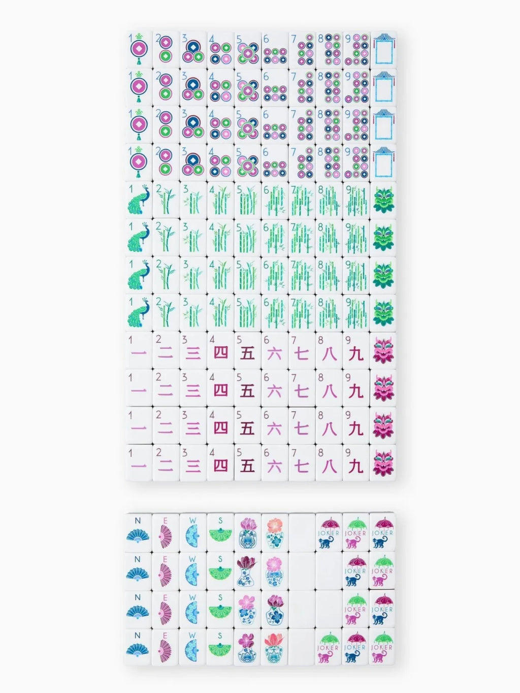 In Stock Beach Supplies New Mini Travel 4 Layer Engraved Acrylic Luxury 160 Purple Set America Mahjong Tiles