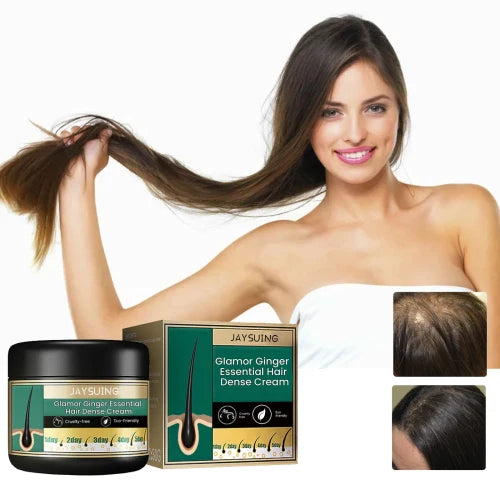 Jaysuing Ginger Dense Essential Oil Cream Prevent Loss Repair Hair Roots Improve Dry Frizz  Nourish And