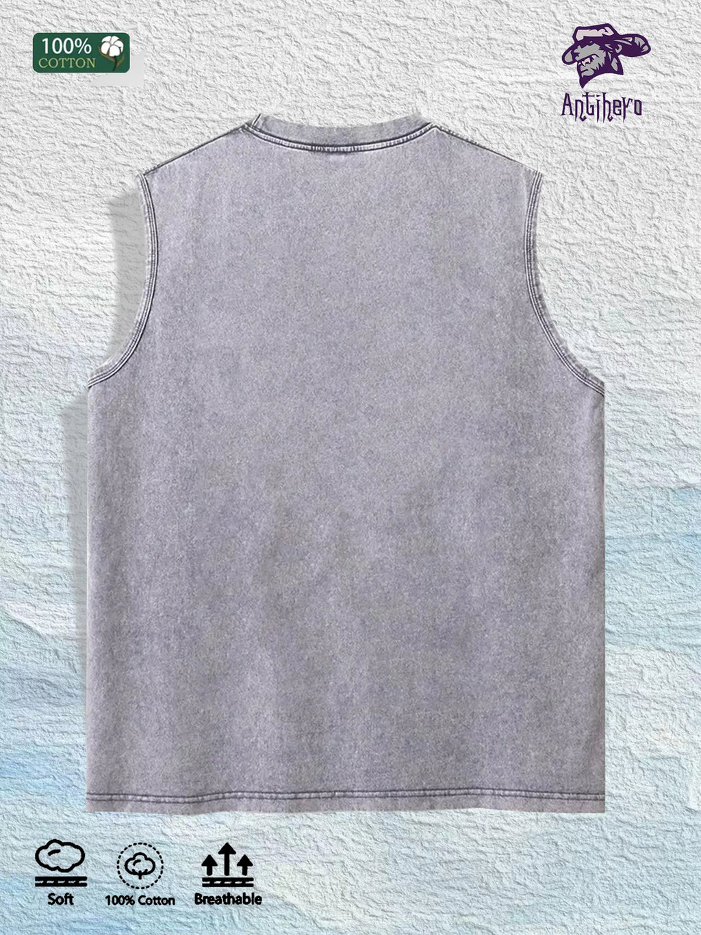 Self - Love Graphic Washed Vest US Warehouse 3 Colors Cotton Tank