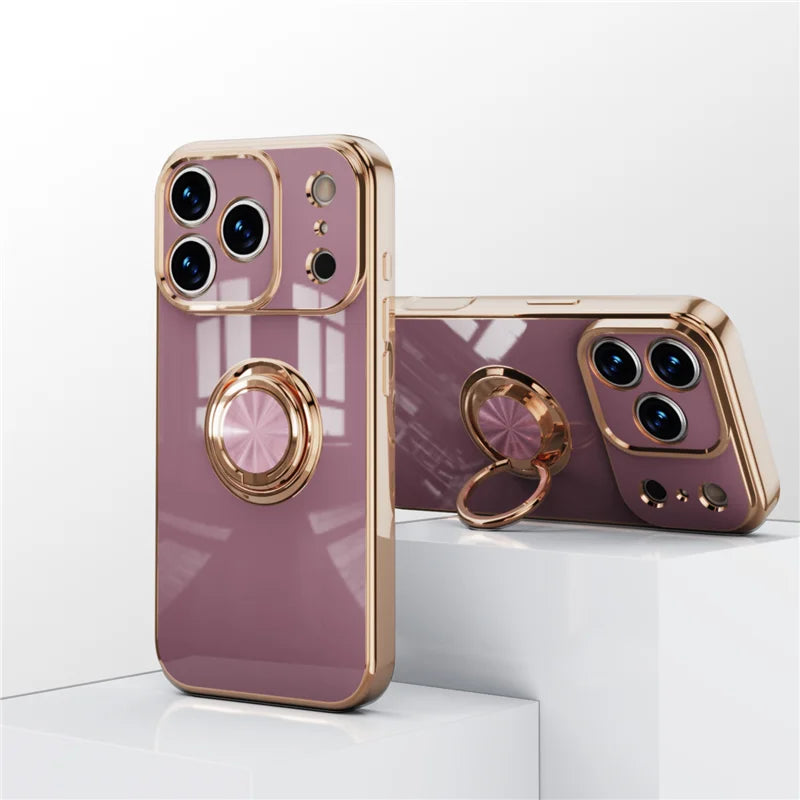 Removable Magnetic Mount Luxury TPU Electroplated Case For S24 Ultra KAOU Holster Included Laser Engraved Commercial