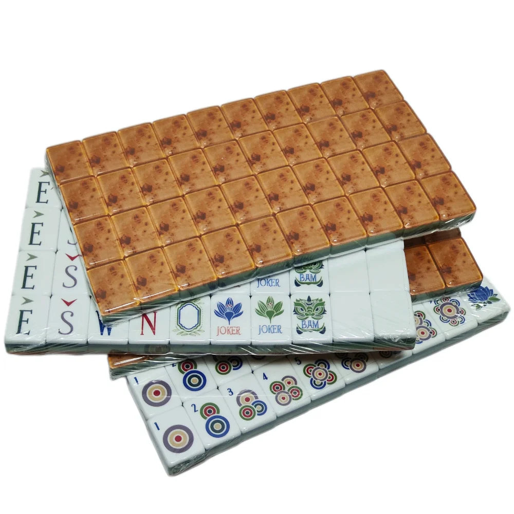 Wholesale Acrylic Pink Crystal 160 Pieces Luxury American Style Singapore Tiles Game Set Modern Western Mahjong
