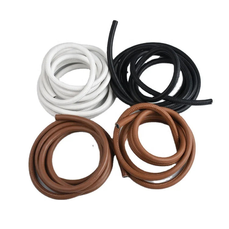 3mm-15mm Leather Round Rope Suede Microfiber Leather Core Leather Rope for Handbag Handle Hoodie Rope Shoelace