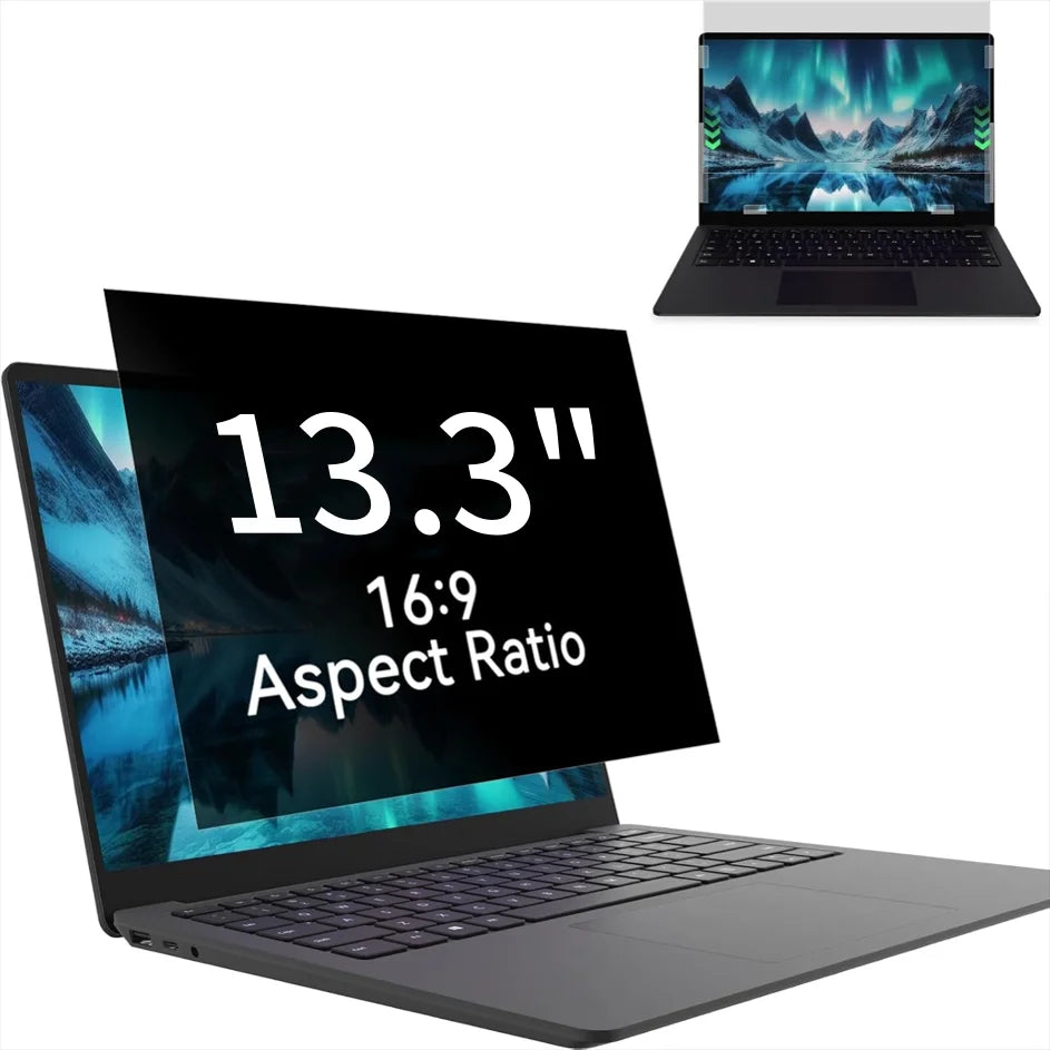 13.3 Inch 16:9 Aspect Ratio Peeping Privacy Shield Anti-Spy Anti-Blue Light Laptop Protector with 2.5D Radian
