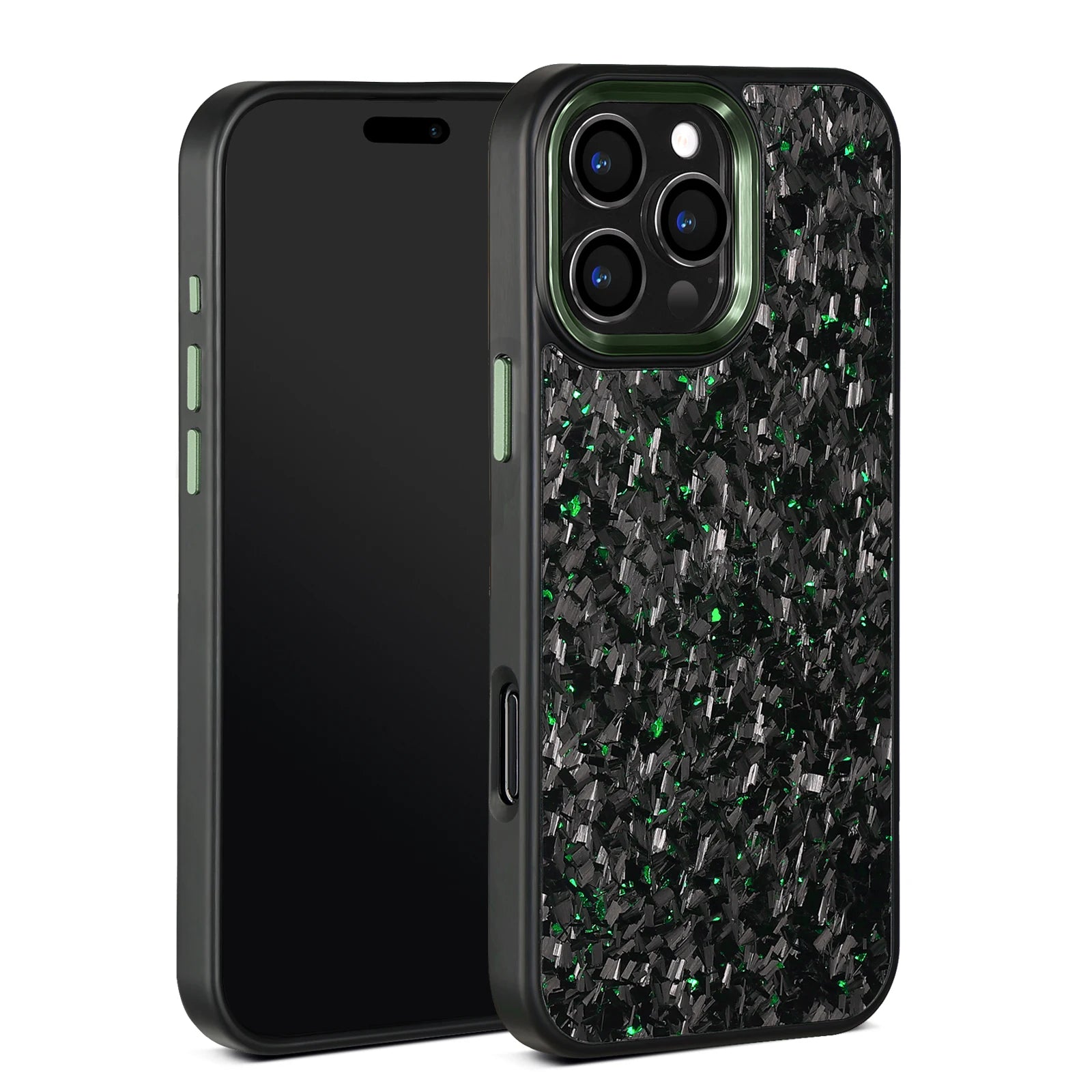 Factory Direct Sale Purple Metal Lens Frame with Forged Carbon Fiber with Purple /red/blue/gold for iphone 16 Pro Max case